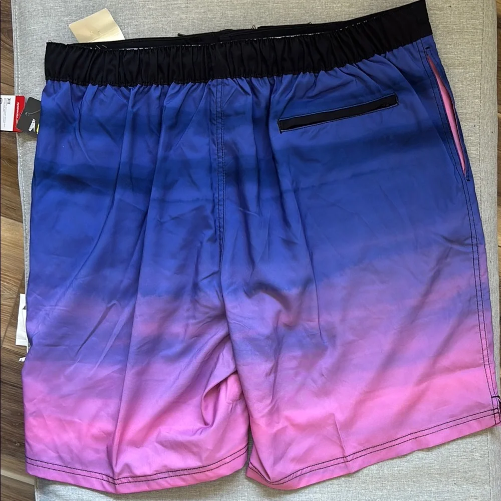Speedo Blue to Pink Ombre Swim Board Shorts